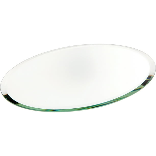 5 inch x 7 inch Plymor Oval 3mm Beveled Glass Mirror 